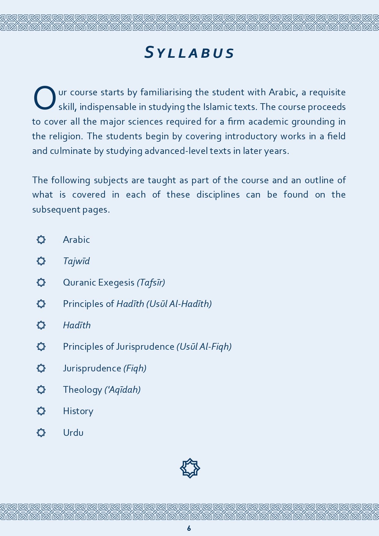 Prospectus Page 6