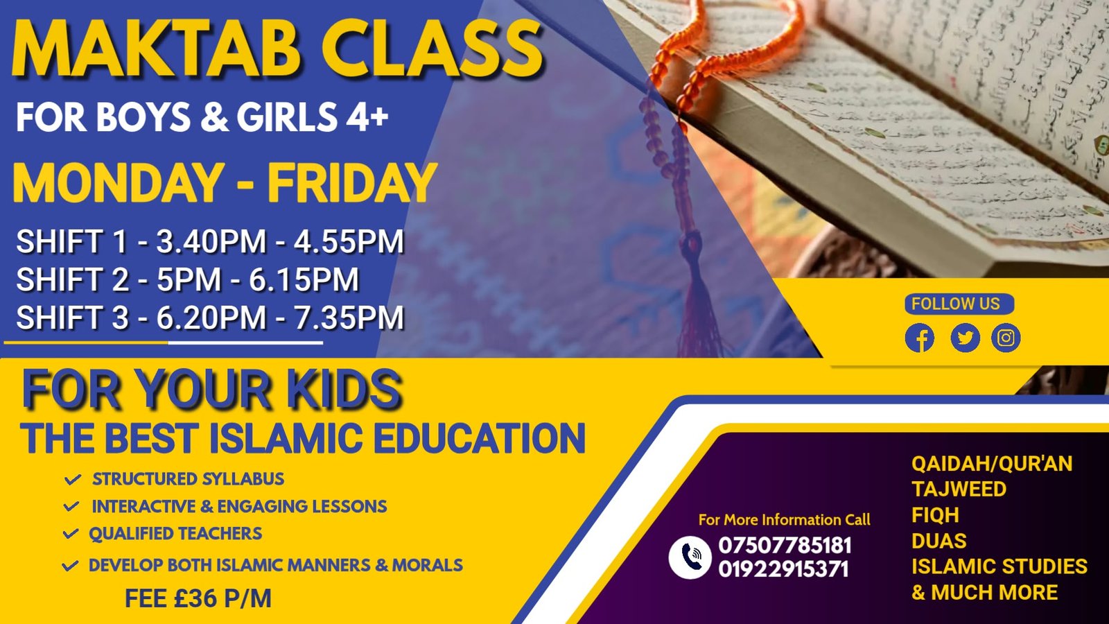  Updated Maktab Classes poster